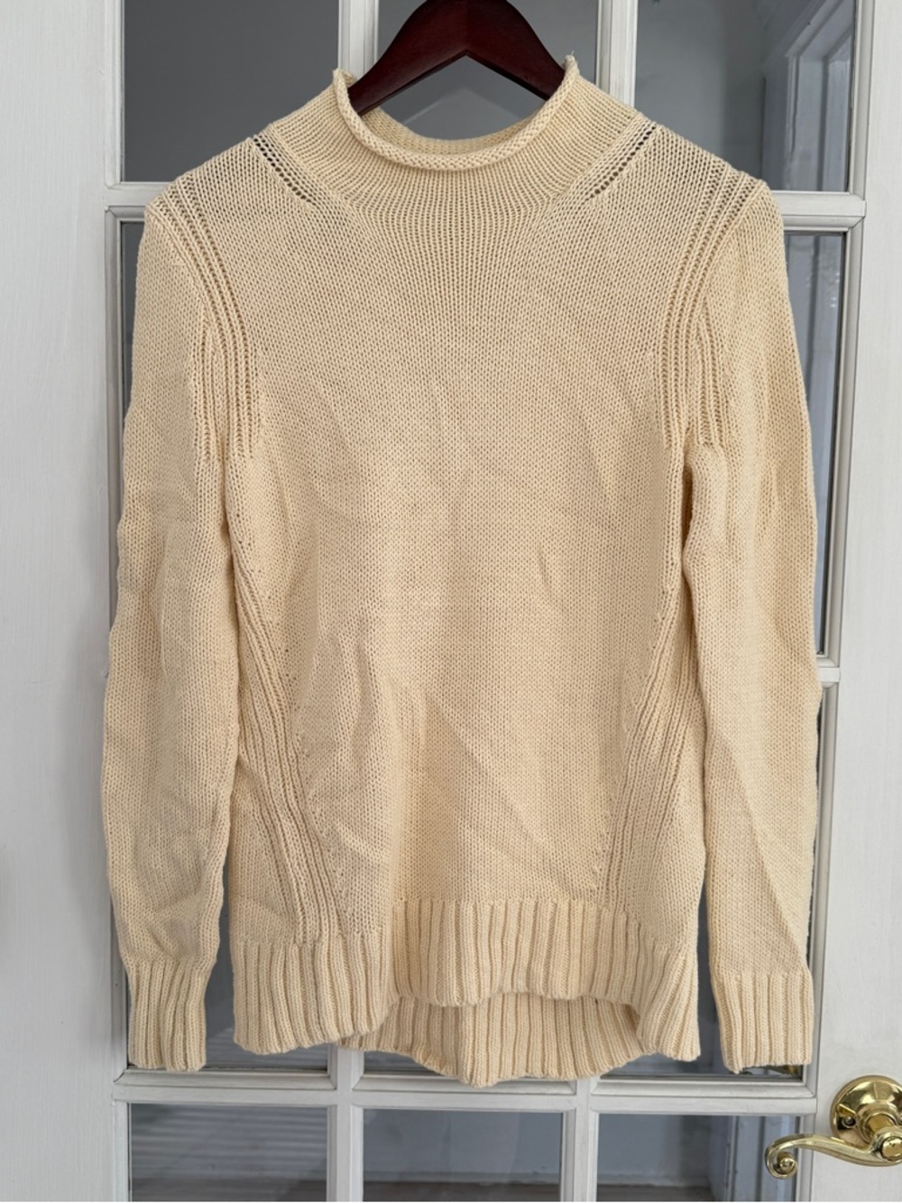 J. CREW ALWAYS Women’s Ivory 1988 Rollneck Sweater Size S NEW